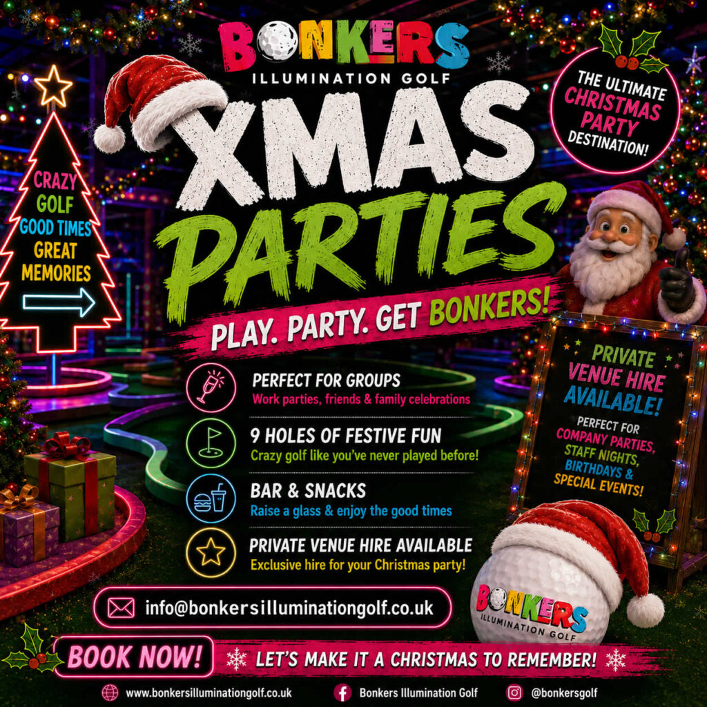 Christmas parties at Bokners Golf - Matlock Bath